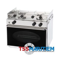 2-Pits RVS kooktoestel met RVS oven