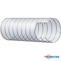 Slang helder met spiraal 50mm per meter