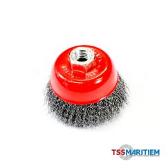 Komborstel, standaard, 75 mm dia, moer 5/8" draad, staal