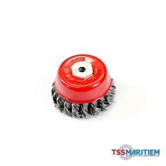 Komborstel, standaard, 75 mm dia, gat 8 mm (met bevestigingsbout voor MAG-40), roestvrij staal