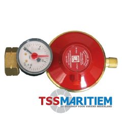 Gasdrukregelaar shell/combi 30mbar manometer met ¼ l bu